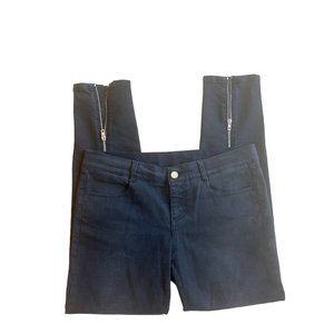 Stella Mccartney Zipper Leg Black Skinny Jeans Waist 30